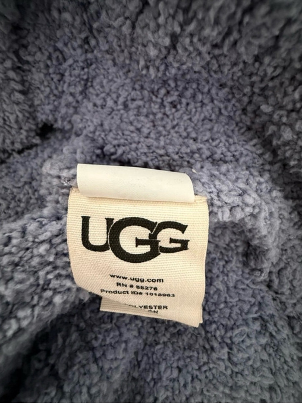 UGG Kids Plush Sherpa Jacket in Heather Gray-Blue